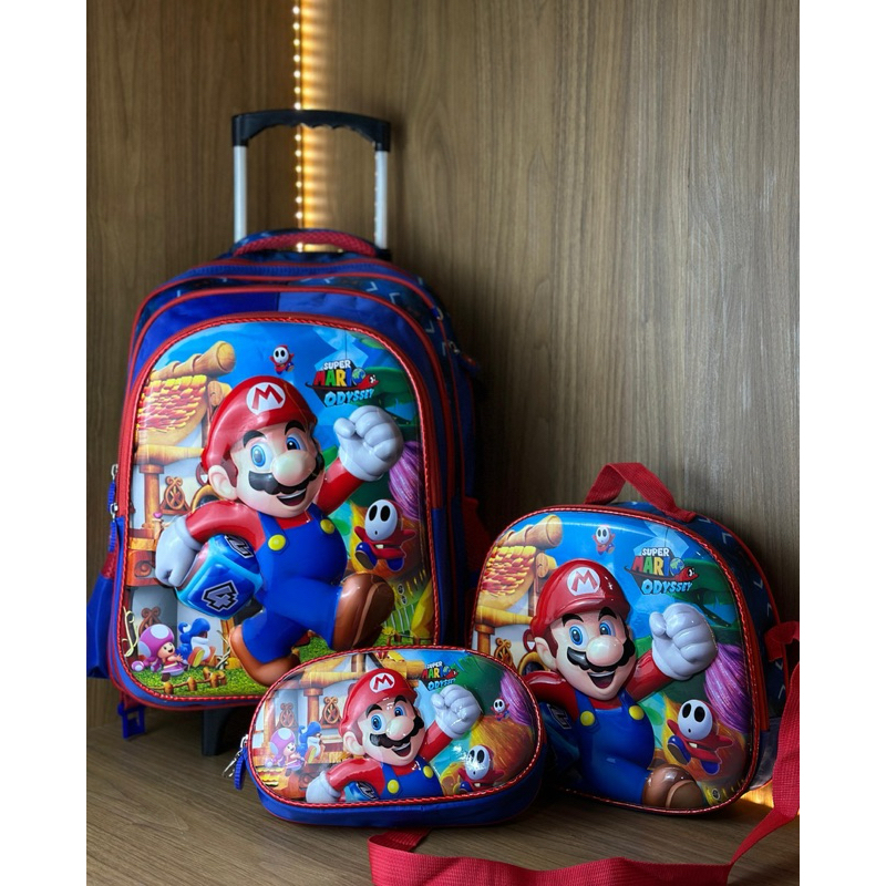 kit mochila escolar menino personagem 3d | Shopee Brasil