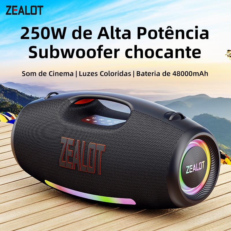 ZEALOT S89 Caixa de Som Bluetooth 250W Potente | Bluetooth 5.3