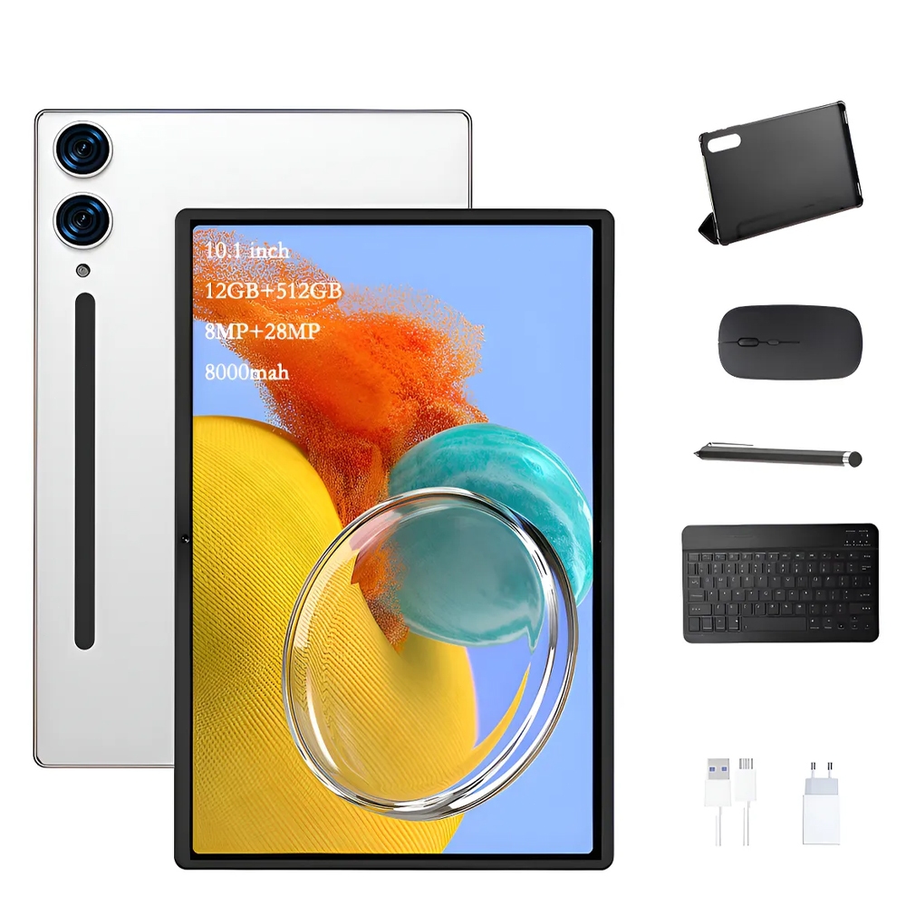 Tablet Android 14 com 12GB+512 GB de RAM tela Ips de 10.1