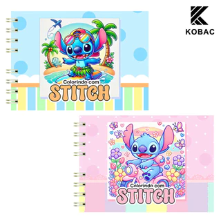Livro colorindo com Stitch Capa dura 50 folhas em Oferta na Shopee