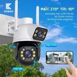 Câmera Externa Ip a Prova D'água 4mp wifi ptz com Infravermelho lente dupla Bivolt 110/220 Alarme Wifi Hd A28 KICOOL