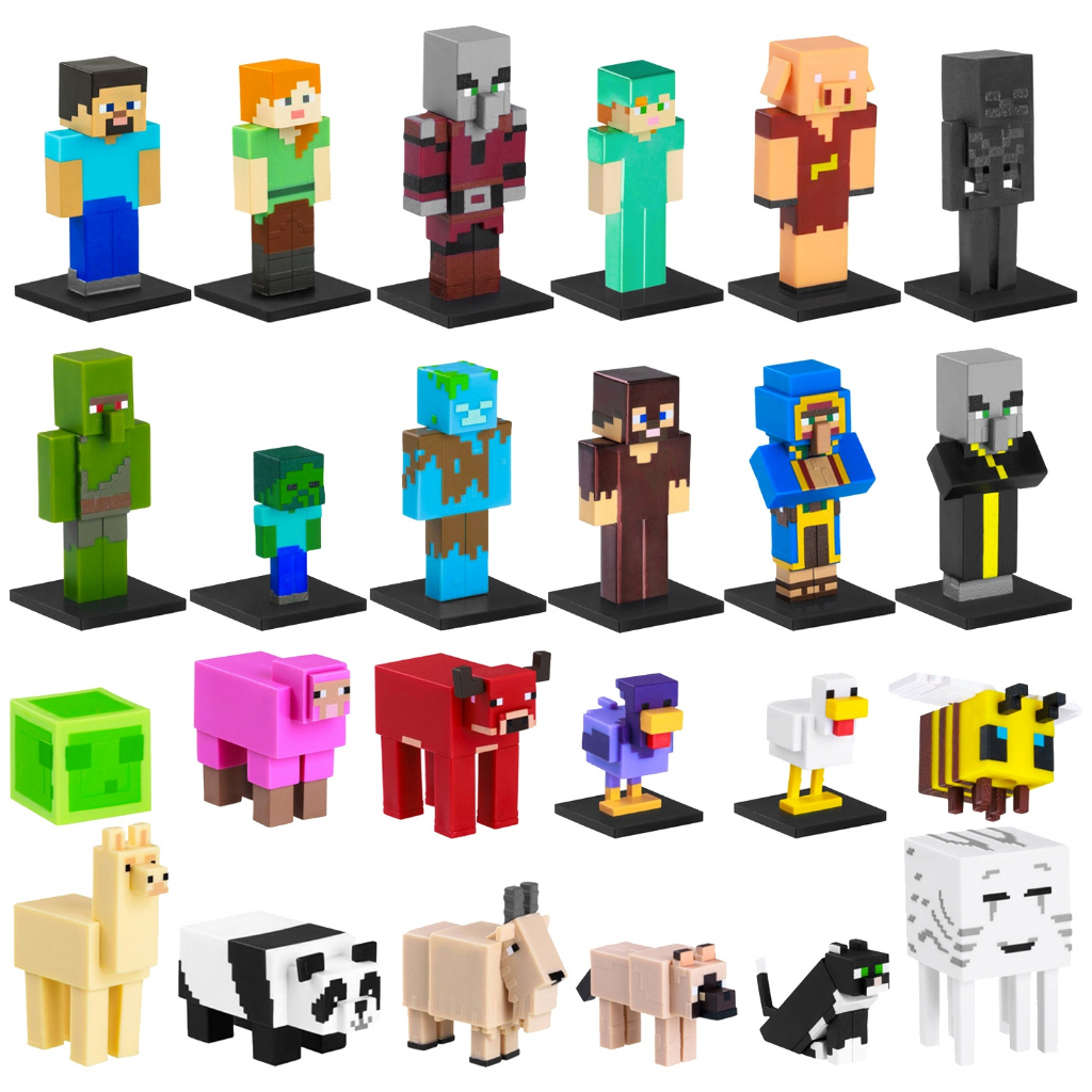 Kit 24 Mini Figuras Minecraft Para Colecionar Bonecos Surpresa Para Fãs ...
