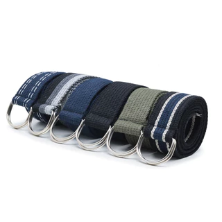 Kit Com 6 Cintos Masculino De Gorgorão Premium Fivela Meia Argola Dupla De Alta Qualidade