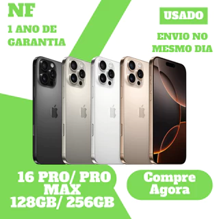 [USADO] Celular iPhone 16 Pro / 16 Pro Max 256GB Original • Envio Imediato • NF