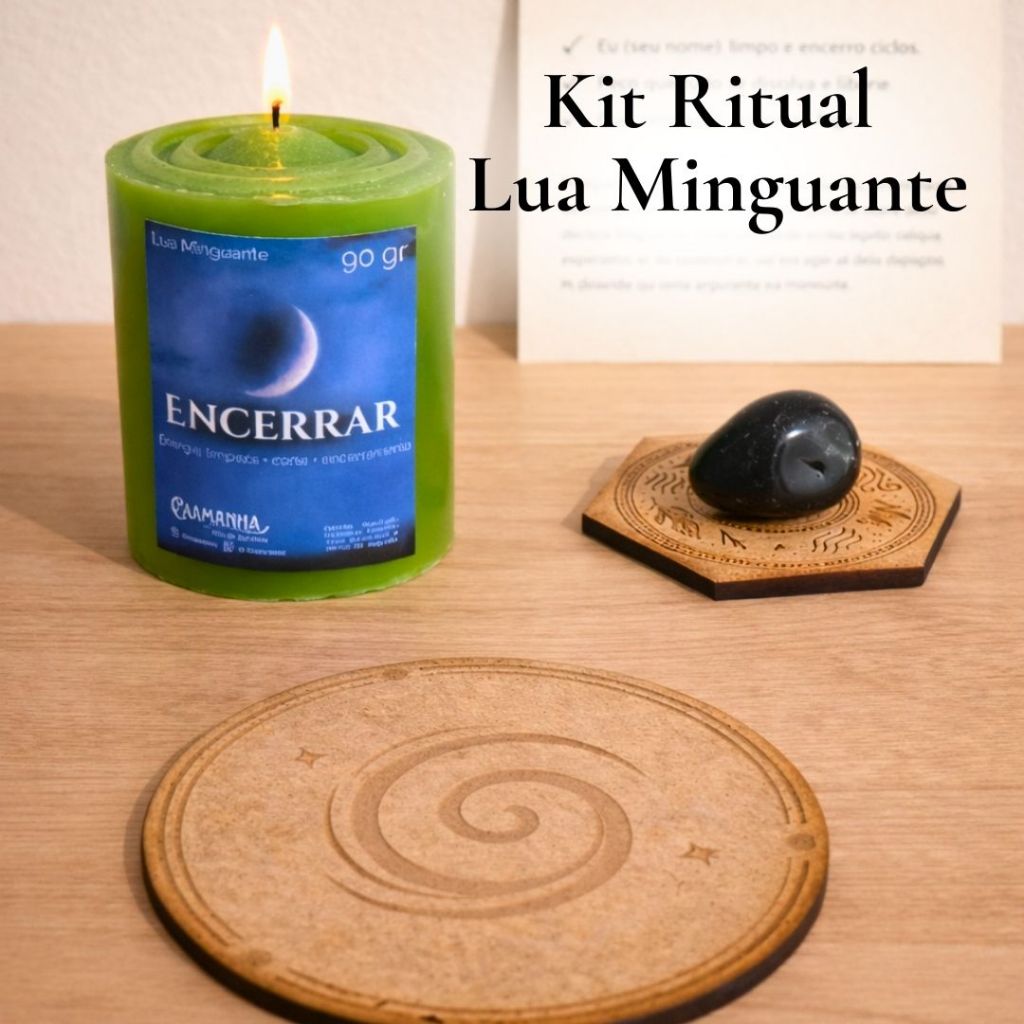 Kit Lua Minguante Ritual Completo | Vela Aromática Limpeza Alecrim ...