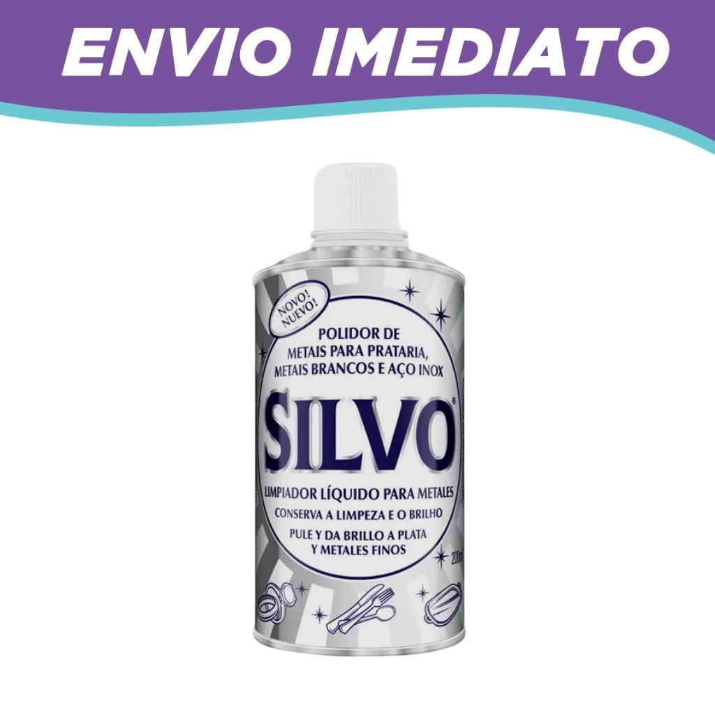 Polidor Líquido de Metais Mais Brilho Silvo 200ml | Shopee Brasil