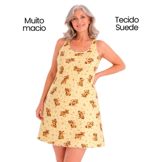 Camisola Feminina Nadador Malha Suede Estampada - Muito macio - P M G GG em Oferta na Shopee
