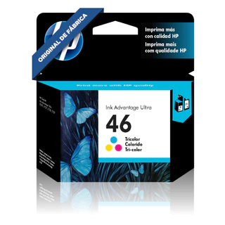Cartucho HP 46 Colorido Original (CZ638AL) Para DeskJet 2529 4729 5738 5739