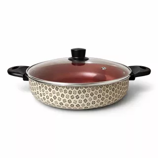 Frigideira Wok 24cm Rotoprint Antiaderente Com Tampa Vidro em Oferta na Shopee