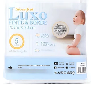 Fralda Luxo Pinte e Borde 70cmX70cm 100%Algodão, Fralda de Pano, Toalha de Boca para Bebê, Enxoval em Oferta na Shopee