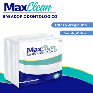 Babador Odontologico Impermeavel Descartável 30cm x 40cm MaxClean c/100 Unidades em Oferta na Shopee