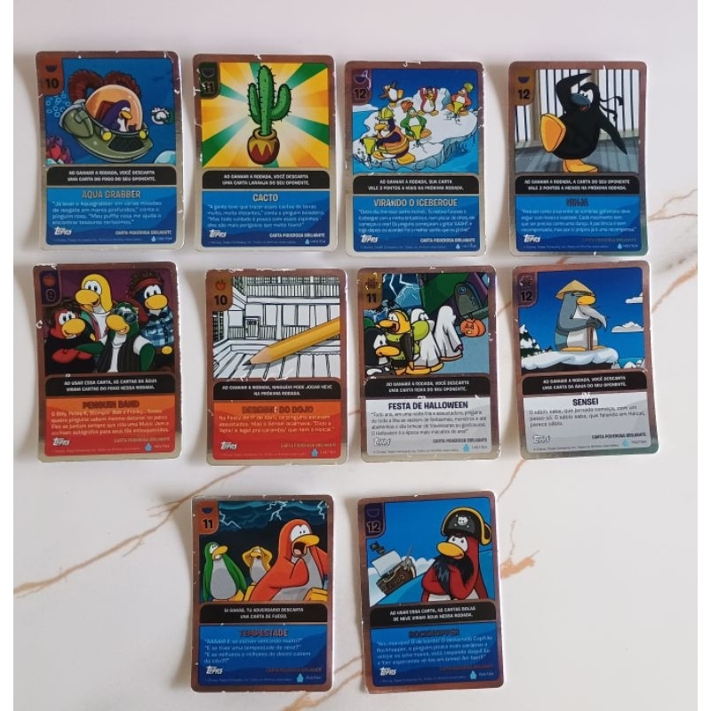 50 Cards Club Penguin Desafio Ninja sem repetio. | Shopee Brasil