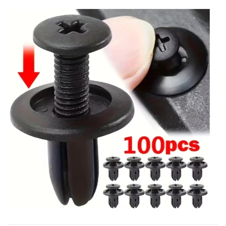 Rebites De Plástico Para Pára-Choques Carro Fixadores De Parafuso Lamas Pretos Clipes Fixação Diversos Modelos Veículos