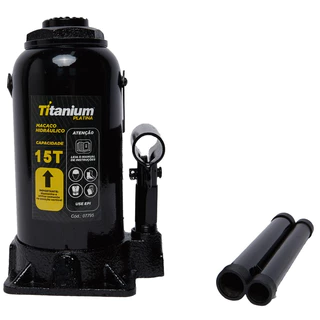 Macaco Hidráulico Tipo Garrafa 15 Toneladas – Titanium Platina em Oferta na Shopee