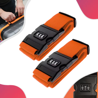 Kit 2 Cinta De Proteção Para Mala De Viagem Bagagem Com Senha Segredo Segurança Identificador em Oferta na Shopee