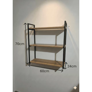 Prateleira Estante Industrial Suspensa - Para Sala, Quarto e Escritório 60X70X24 em Oferta na Shopee