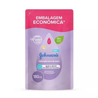 Sabonete Líquido Johnson’s Baby Hora do Sono Refil 180ml – Suave e Relaxante em Oferta na Shopee