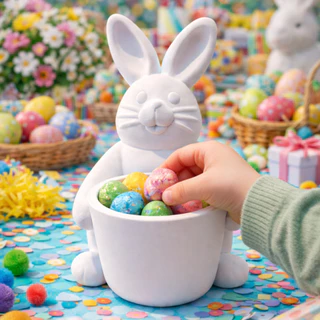 Coelho Cestinha Porta Chocolate – Lembrancinha de Páscoa em Oferta na Shopee