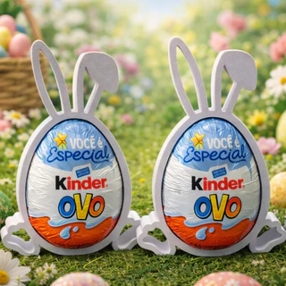 Kit 6 Porta Chocolate Kinder Ovo Coelho – Lembrancinha de Páscoa em Oferta na Shopee