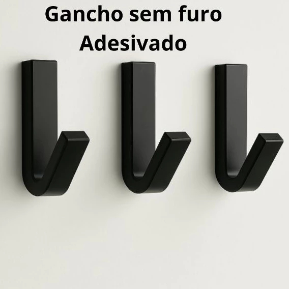 Ganchos Adesivos para Parede - Suporte para Toalhas de Banheiro e Cozinha