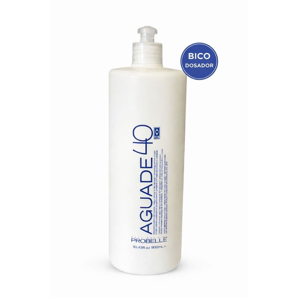 Agua Oxigenada 40 Volumes Probelle 900ml Clareia ate 4 tons com Bico ...
