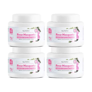 Kit 4 Máscara Esfoliante Facial Rosa Mosqueta Nutritiv Clarea, Hidrata Pele Rosto Contra Sinais de Envelhecimento 55g em Oferta na Shopee