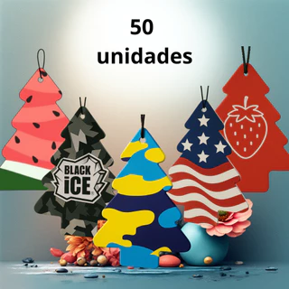 Kit 50 Unidades de Cheirinho de Carro Aromatizante Pinheiro ORIGINAL em Oferta na Shopee