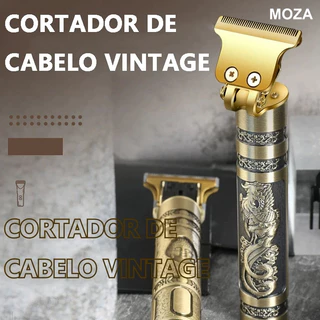Máquina de cortar cabelo elétrica T9, conjunto de 7 peças, máquina de cortar cabelo masculina, aparador de barba