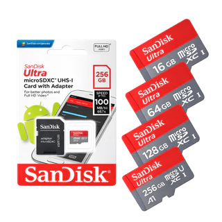 Cartão De Memória Micro Sd Sandisk 512gb/256gb/128gb Classe 10 Ultra Câmeras de Segurança Drone