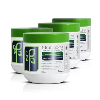 Kit 4 Creme Hidratante para o Corpo Natuphil 450g NatuFlores em Oferta na Shopee