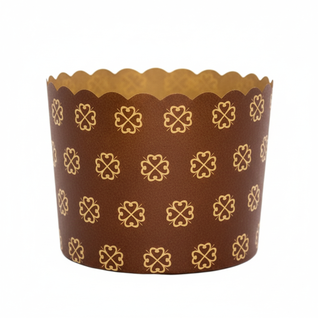 Forma De Panetone Decorado Ultrafest 250g Marrom Imperial - 