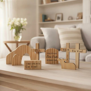 Conjunto ELE Vive - Decoração Páscoa Católica - Objetos de decoração para Páscoa em Oferta na Shopee