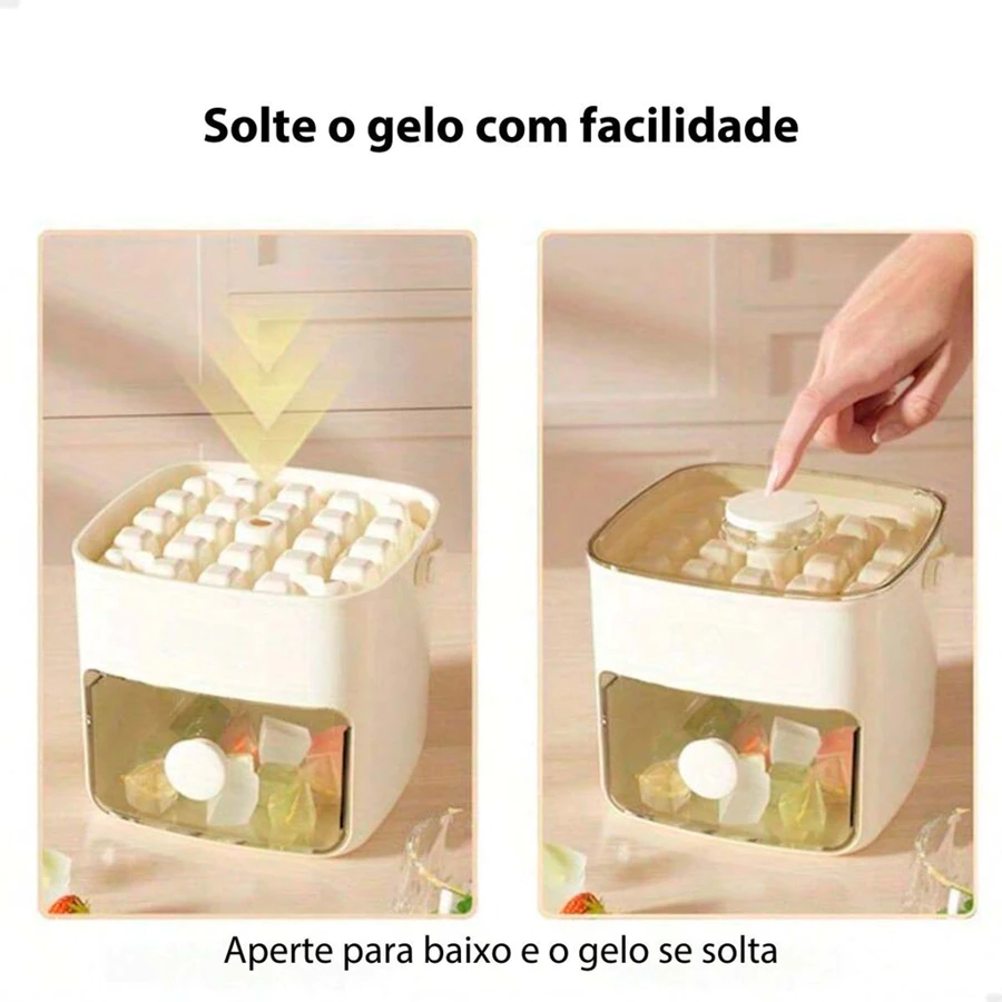 Dispenser De Gelo Bandeja Caixa 48 Cubos