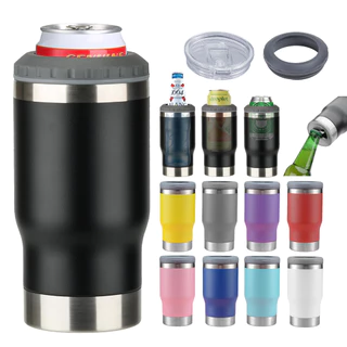 Copo Térmico Inox Porta Bebida Garrafa Barrigudinha long neck 420ml 6 em 1