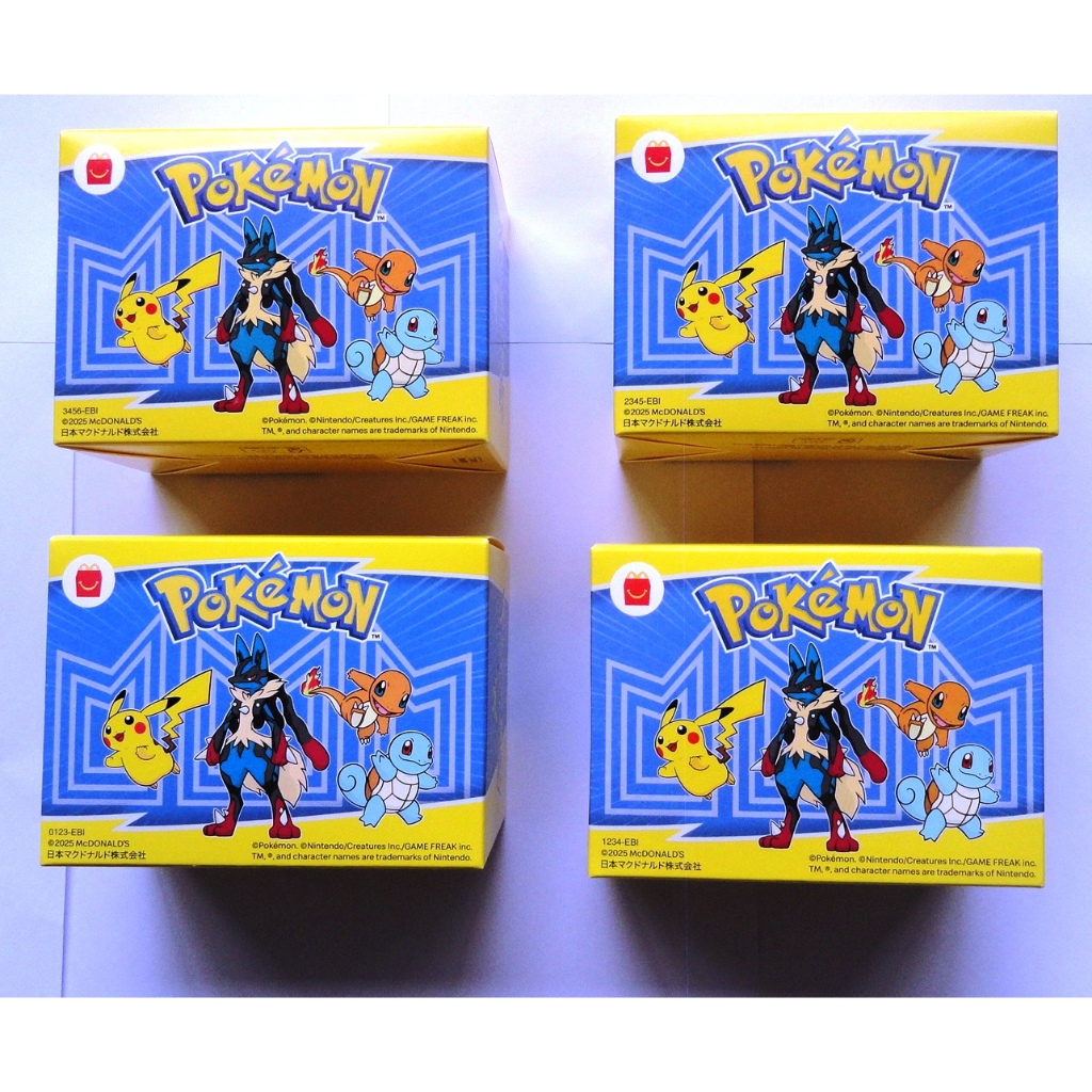 pokemon conjunto completo com 4 figuras mc donalds japao pikachu