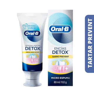 Creme Dental Oral-B Gengiva Detox Deep Clean - 102g - Limpeza Profunda e Defesa contra Tártaro