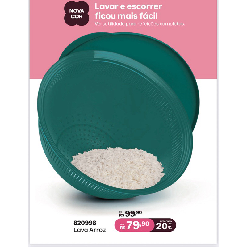 Lava Arroz Tupperware Verde | Shopee Brasil