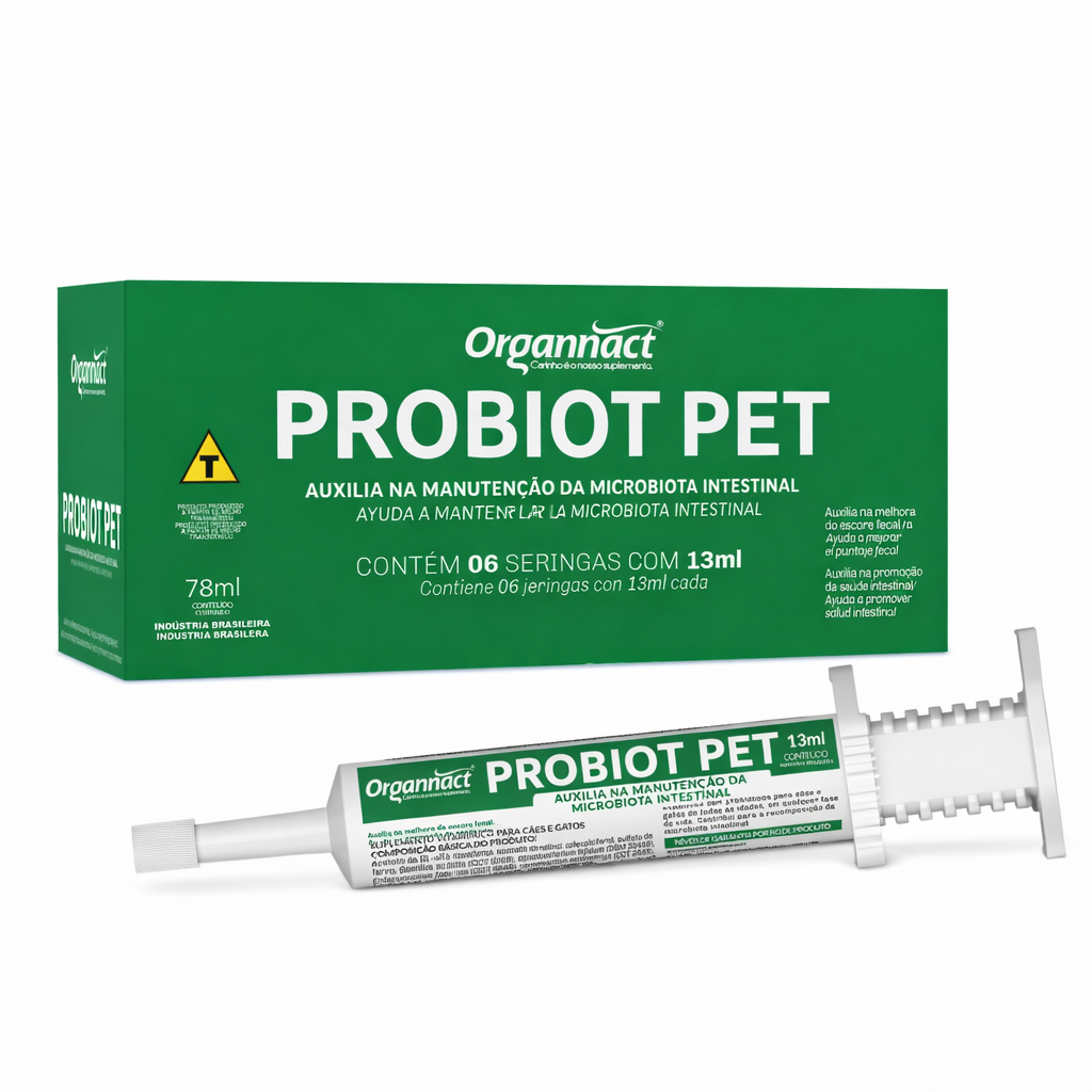 Suplemento Probiot Pet Probiótico 1 Seringa 13ml - Organnact Para Cães ...