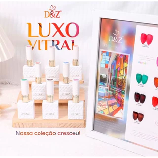 Kit Esmaltes em Gel 12 Cores D&Z Coleção Premium Alta Pigmentação Manicure Nail Designer em Oferta na Shopee