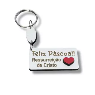 50 Lembrancinha Artesanal Chaveiro Pascoa Ressureição Branco em Oferta na Shopee