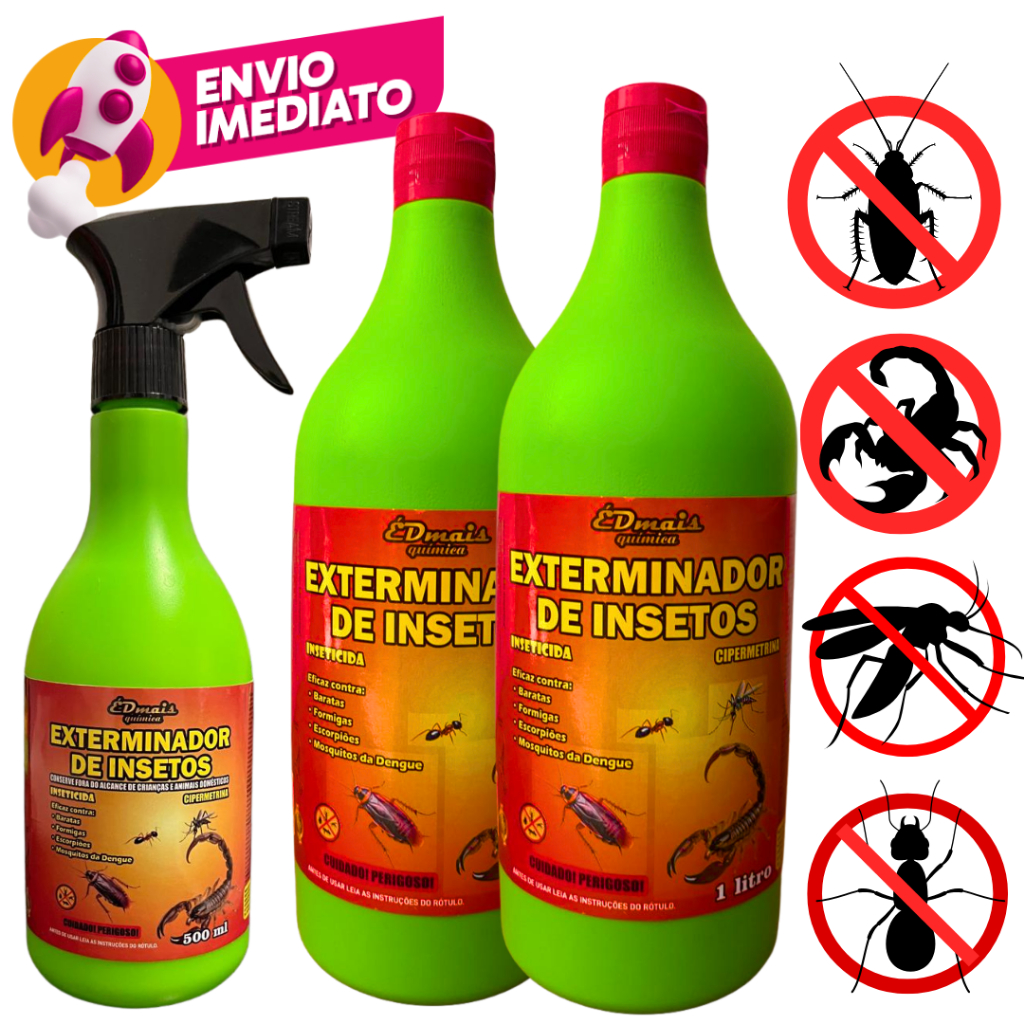 Inseticida Liquido Multiação Mata Barata Escorpião Pernilongo Mosquito ...