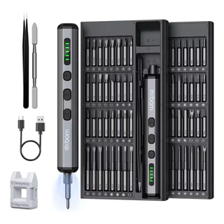 Kit Chave de Fenda Elétrica de Precisão USB Recarregável com Pontas Magnéticas – Manutenção Eletrônicos