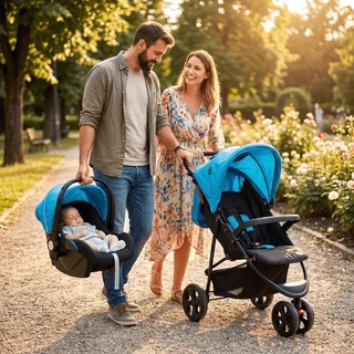 Kit Carrinho de Bebê e Bebê Conforto Travel System Urban 3 Rodas Compacto Dobrável INMETRO em Oferta na Shopee