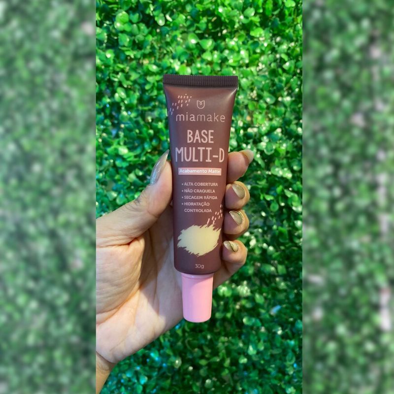 Base Facial Mia Make Multi-D Matte Alta Cobertura Não Craquela 30g ...