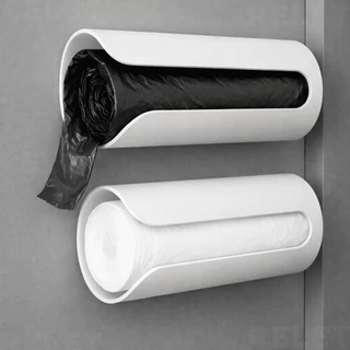 Suporte para Rolo de Saco de Lixo Para Casa Em Cozinha Banheiro Dispenser Porta Sacolas de Supermercado Puxa Saco