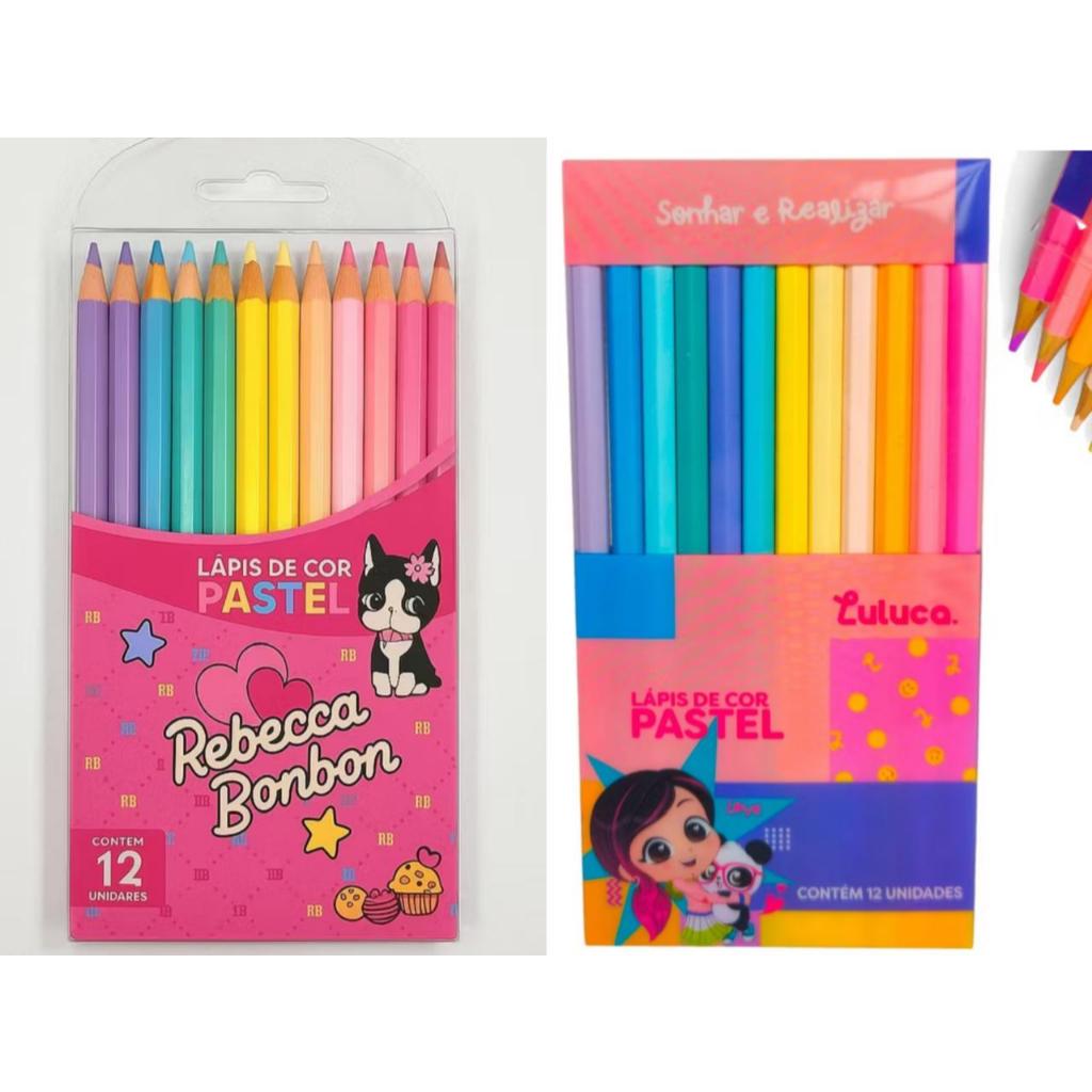Lápis de Cor Pastel Luluca/Rebecca Bonbon 12 Cores – Criativos e ...