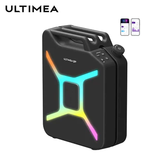ULTIMEA 360° Party Speaker Microfone e Guitarra Caixa de Som Prova Dagua Exterior Luzes RGB Controle APP 300W