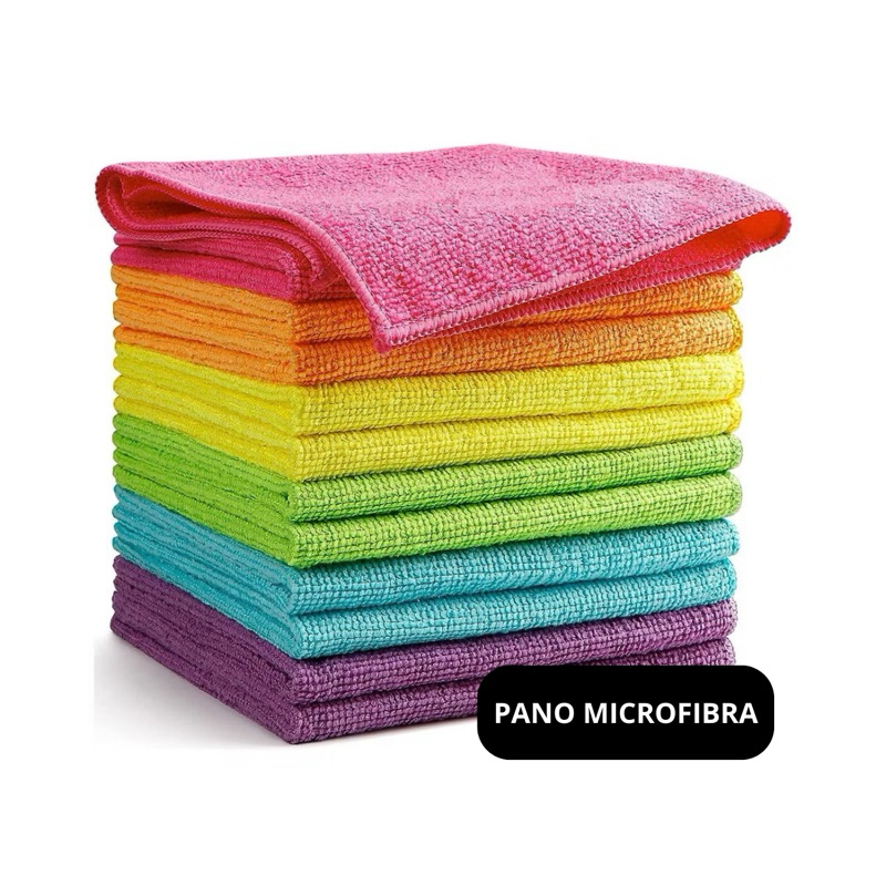 Kit Panos de Limpeza Microfibra com Alta Absorção Multiuso | Shopee Brasil