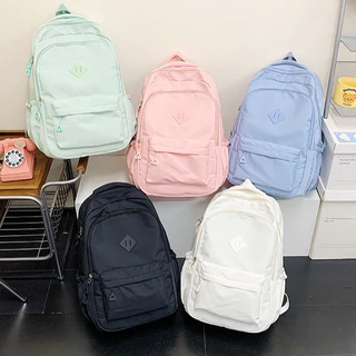 Mochila Escolar Unissex Grande em Nylon Para Escola Viagem e Uso Diário em Oferta na Shopee