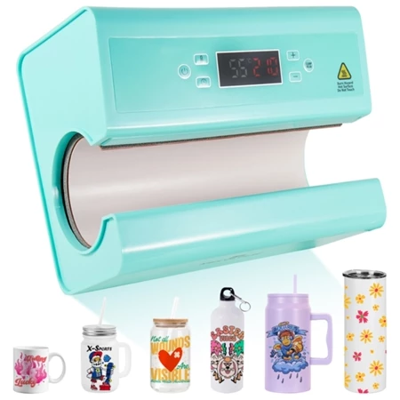 Prensa Térmica Automática para Copos, Máquina de Sublimação para Canecas de 30oz Azul-turquesa MECOLOUR